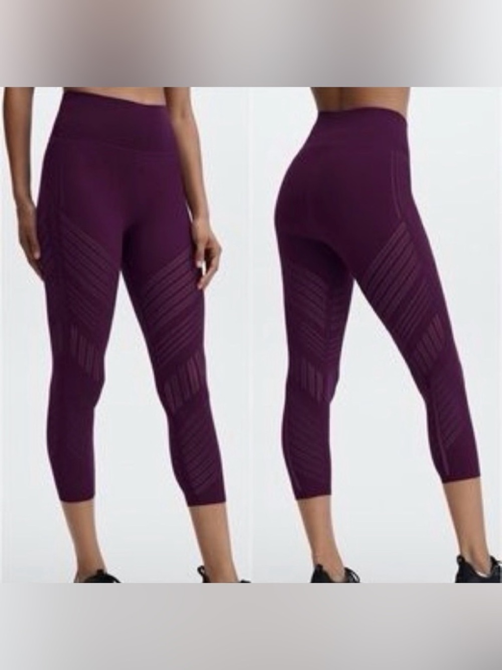Fabletics Dark Purple Perforated Seamless Leggings Sculptknit XS